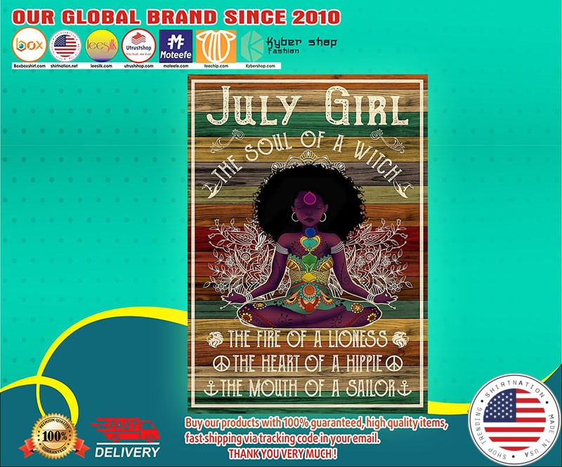 Black girl July girl the soul of a witch poster