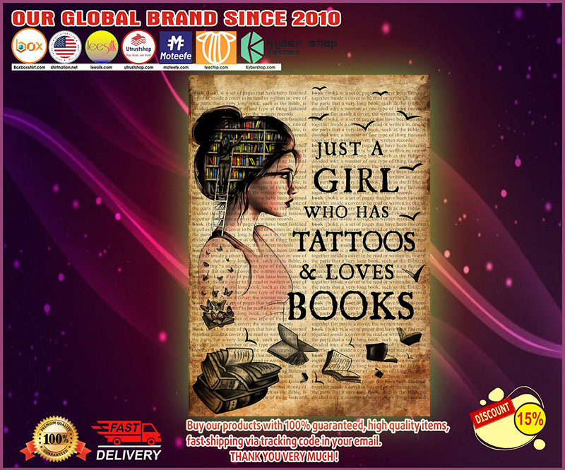 Just a girl who has tattoos and loves books poster