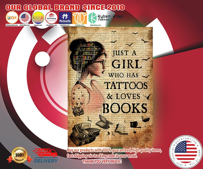 Just a girl who has tattoos and loves books poster