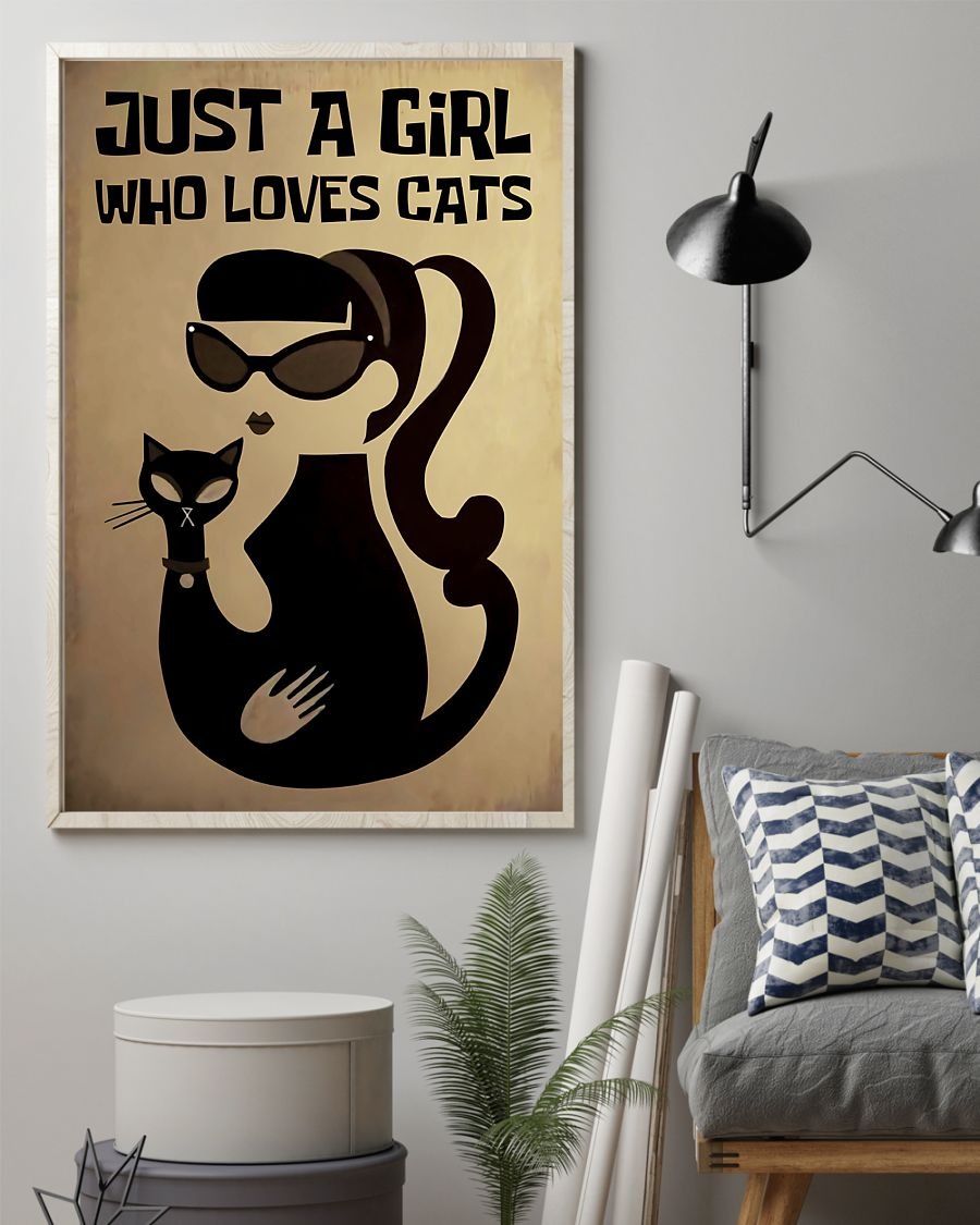 Just a girl who loves cat poster
