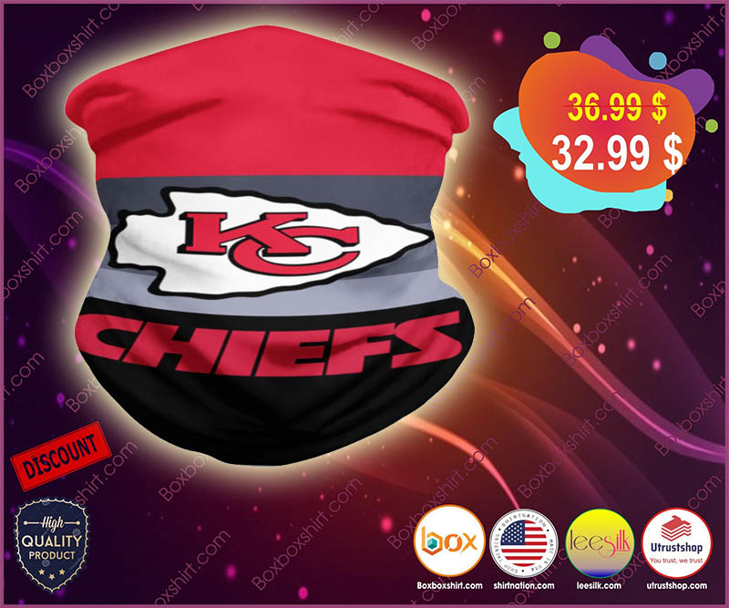 Kansas city chiefs bandana neck gaiter
