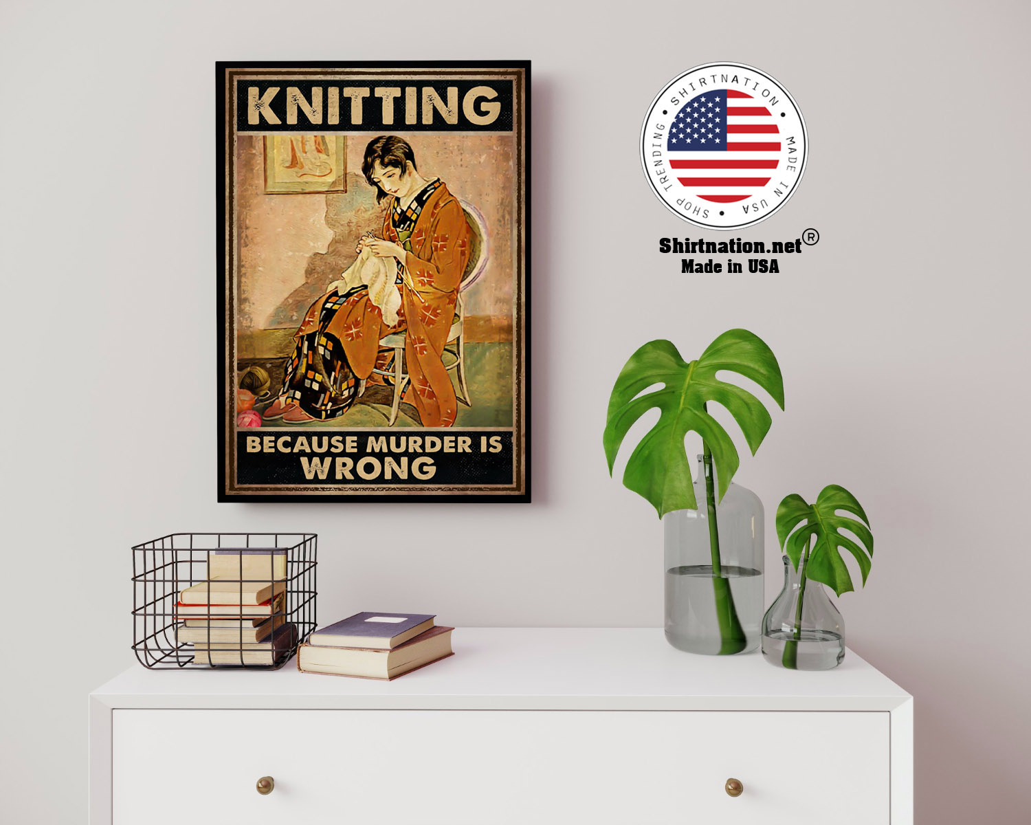 Knitting because murder is wrong poster 14