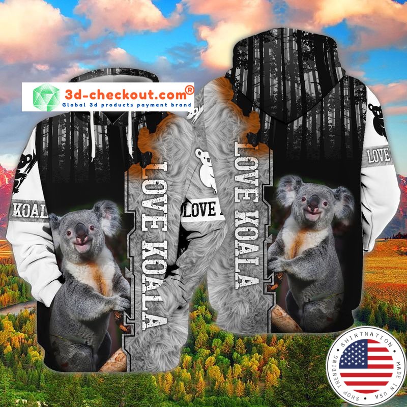 Koala 3D all over print hoodie2