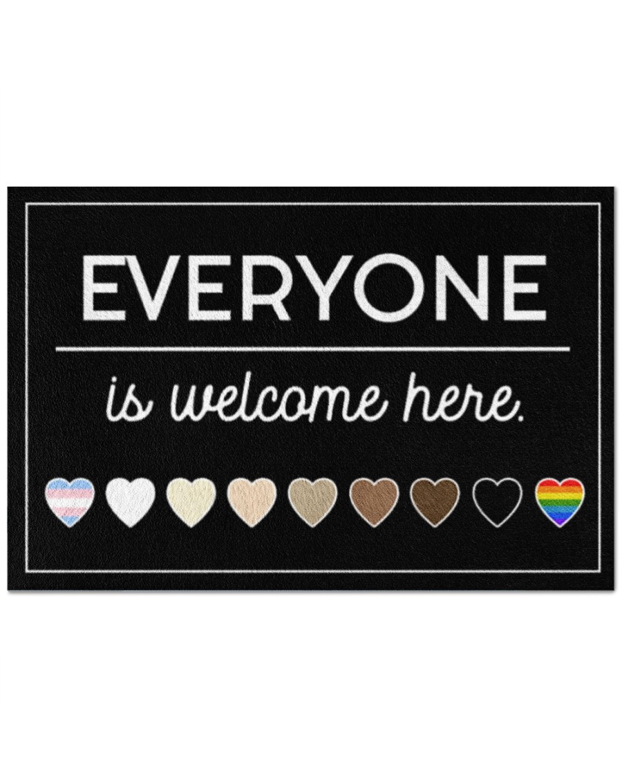 LGBT Everyone is welcome here doormat