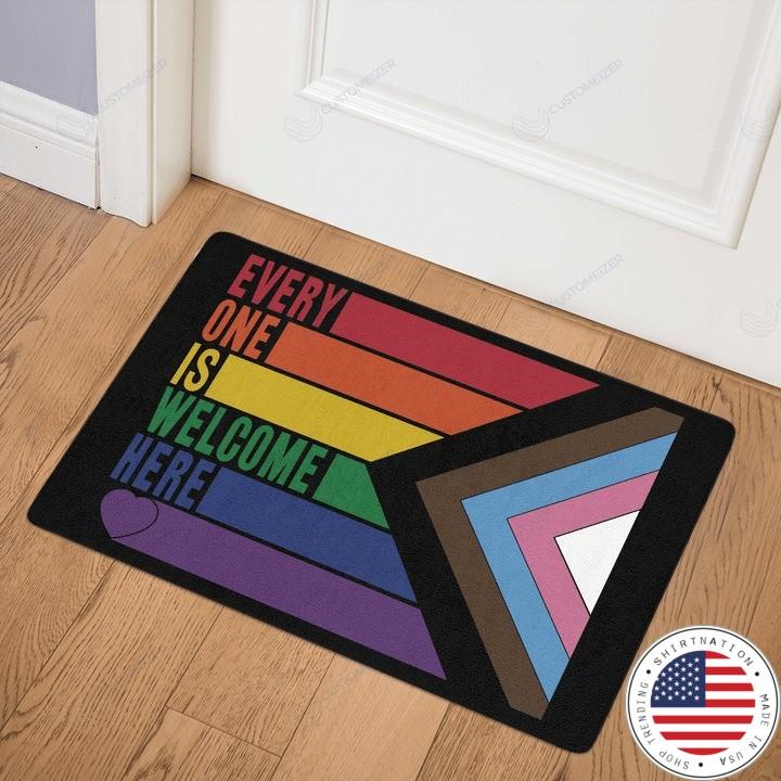LGBT Everyone is welcome here doormat