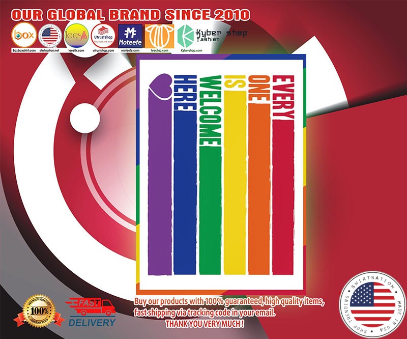LGBT every one is welcome here poster
