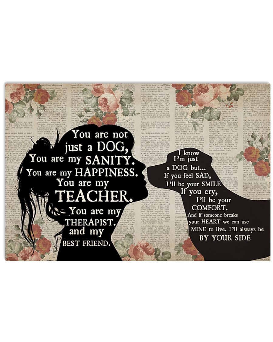 Labrador dog girl therapist you are not just a dog poster