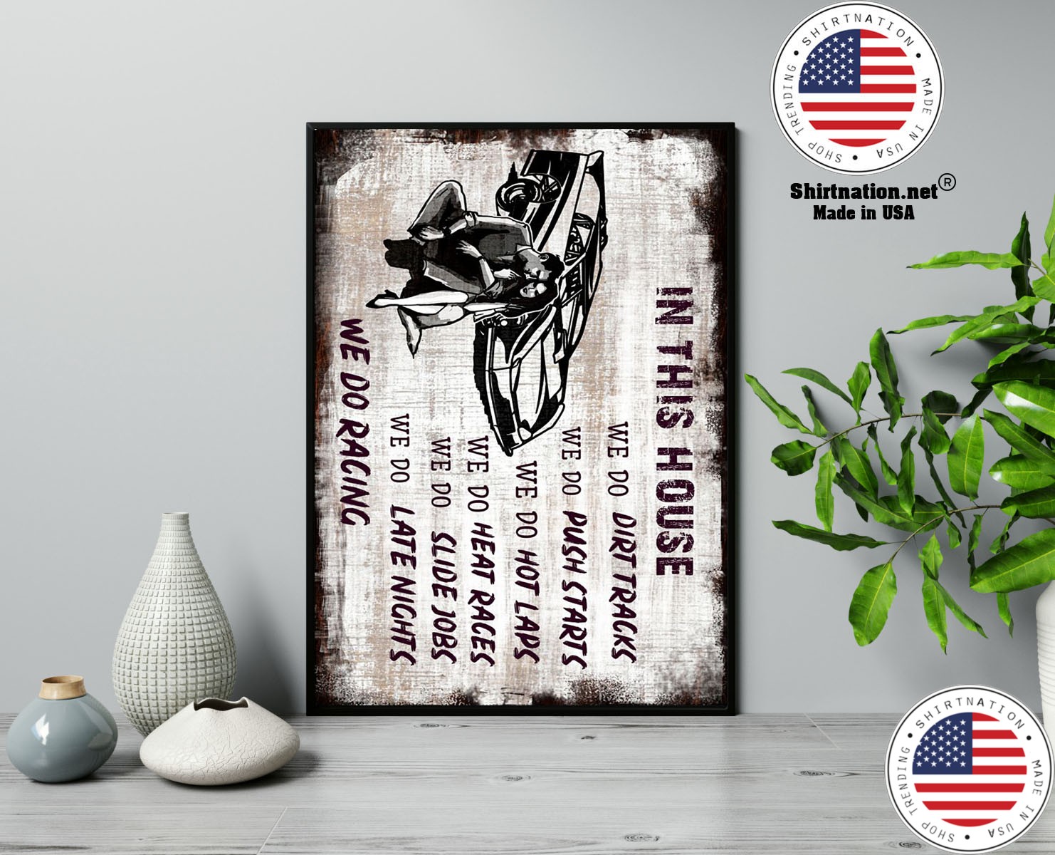 Late model in this house we do dirt tracks poster 13