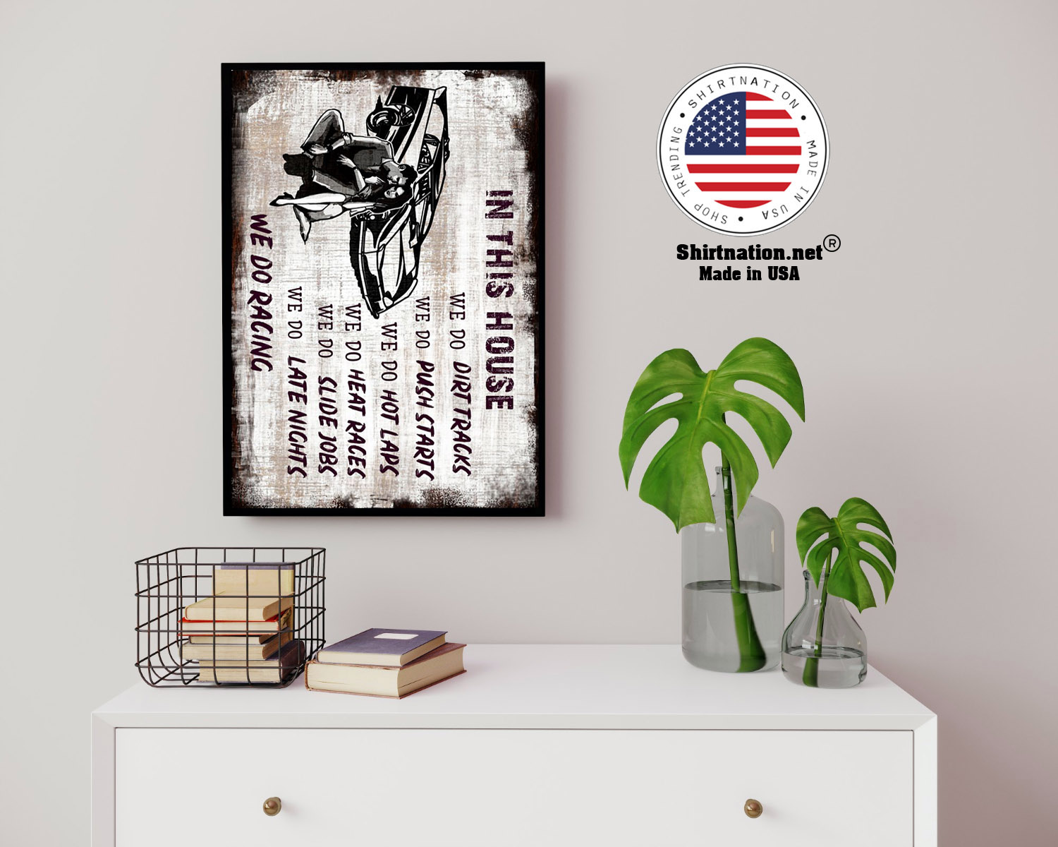 Late model in this house we do dirt tracks poster 14