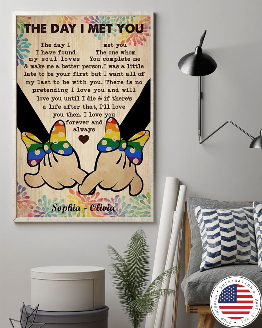Lesbian The day I met you poster