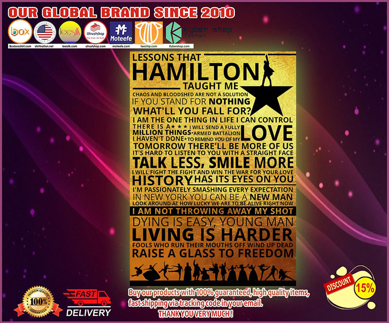 Lessons that hamilton taught me poster