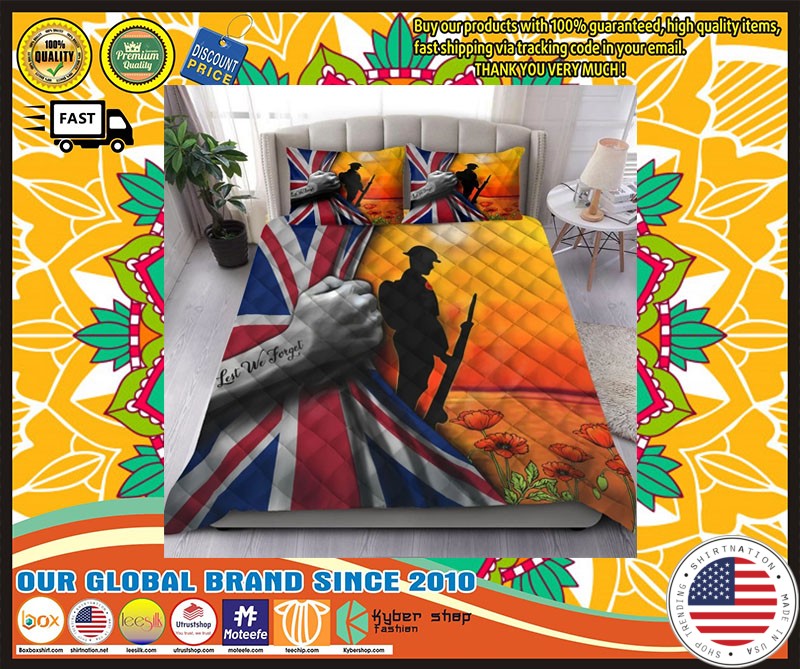 Lest we forget UK veteran bedding set 4