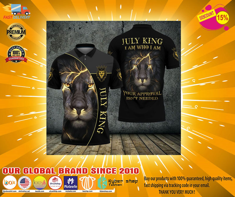 Lion july king I am who I am your approve isnt needed polo shirt2