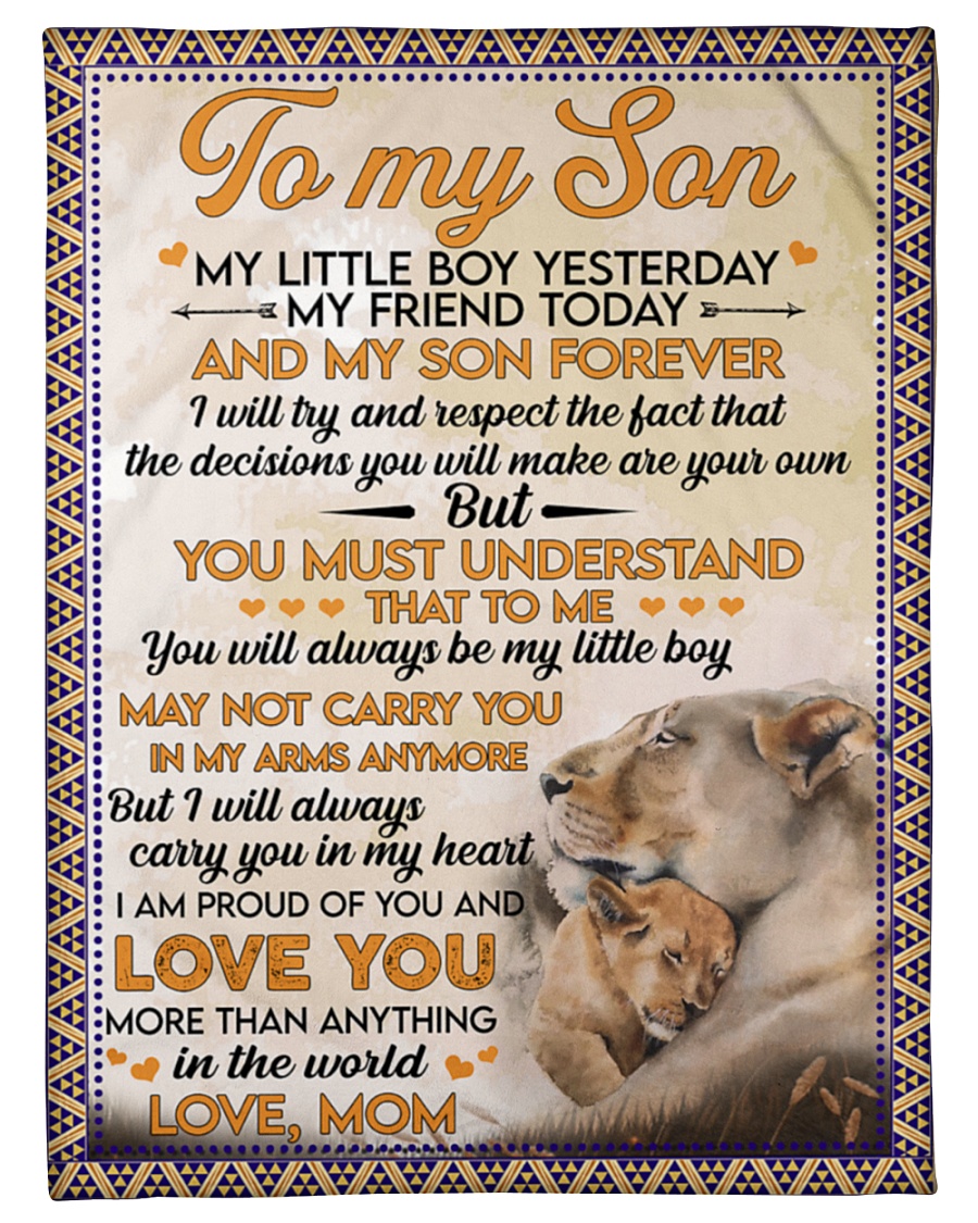 Lion to my son my little boy yesterday blanket