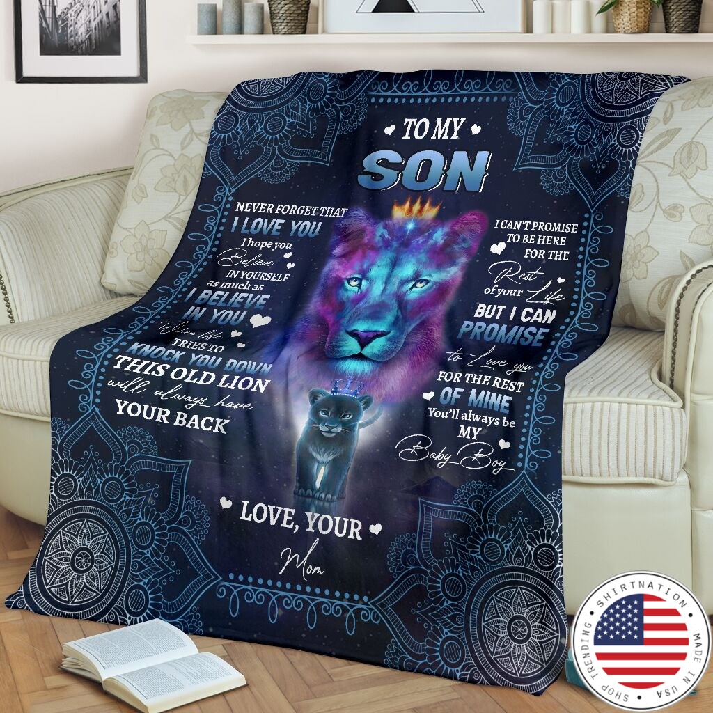 Lion to my son never forget that I love you blanket