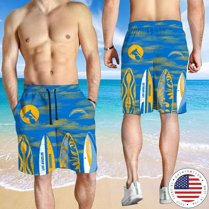 Los Angeles Chargers HAWAIIAN And Beach SHORT3