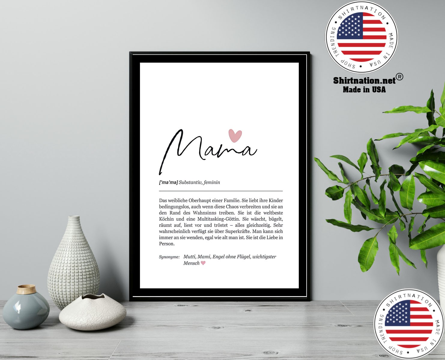 Mama substantiv feminin das weibliche einer familie poster 13
