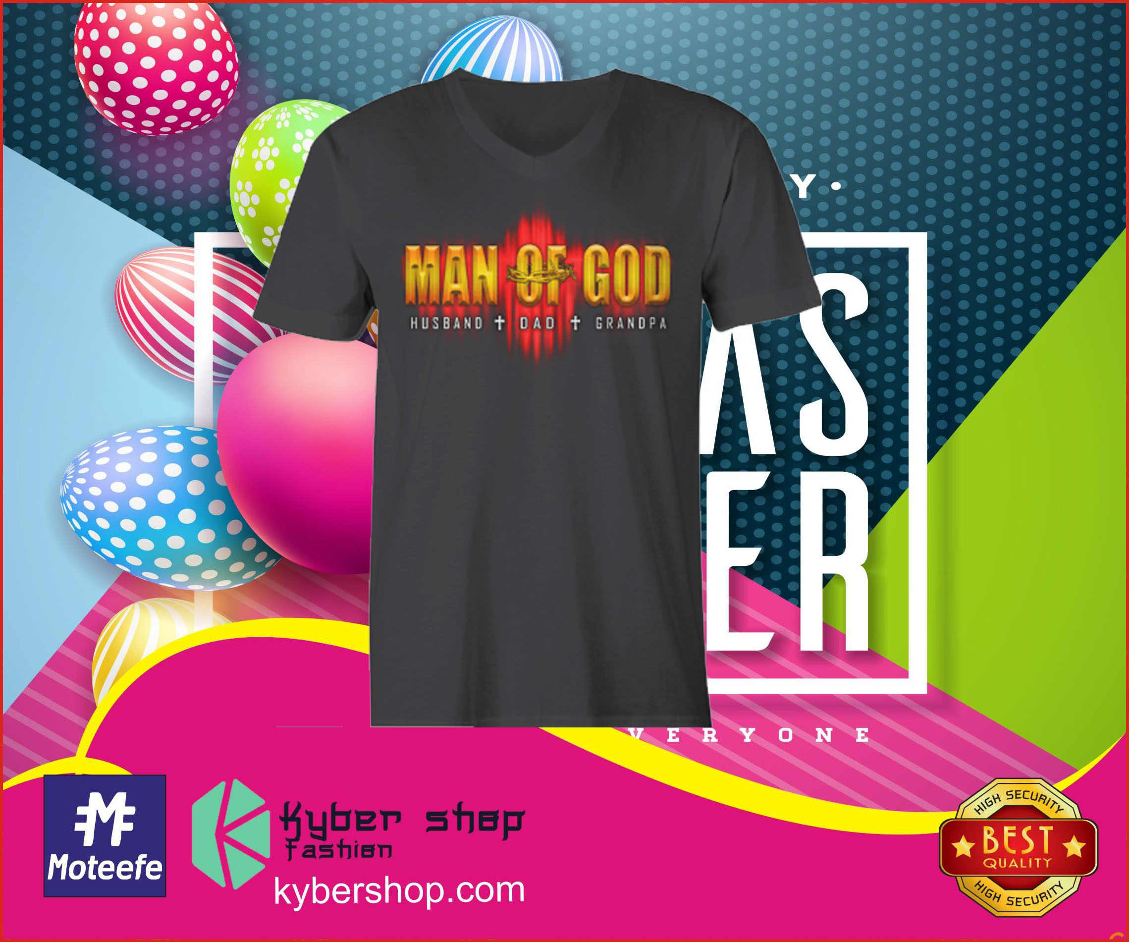 Man of god husband dad grandpa shirt