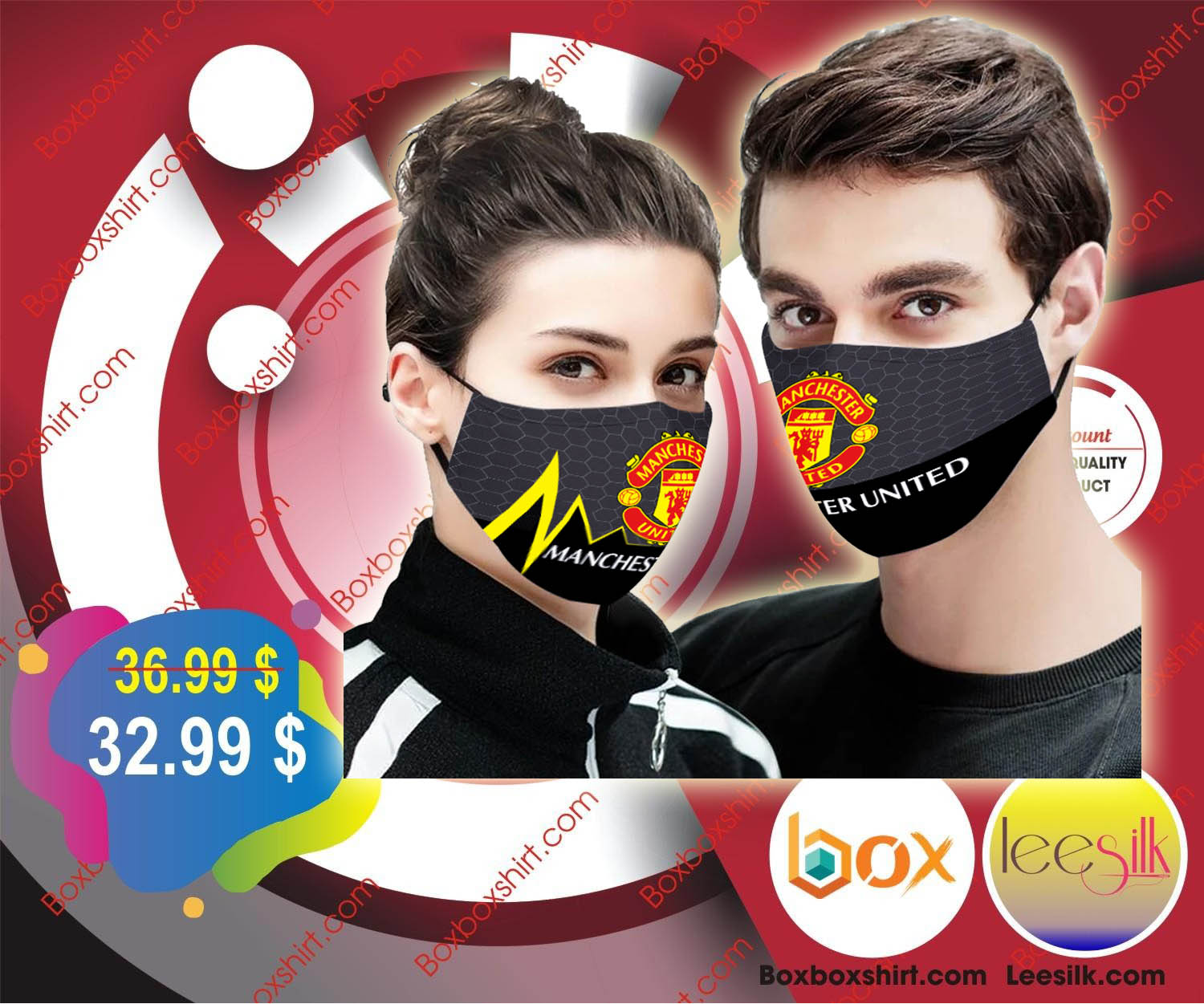 Manchester United 3d cloth fabric face mask