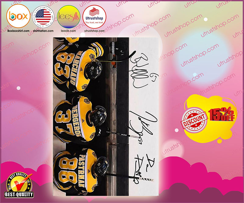 Marchand Bergeron Pastrnak poster
