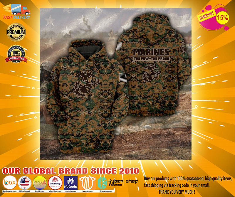 Marines the few the proud 3D hoodie2