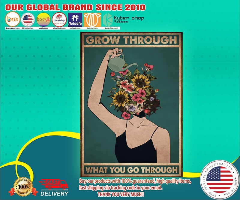 Mental grow through what you go through poster
