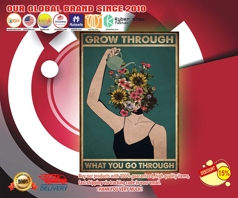 Mental grow through what you go through poster