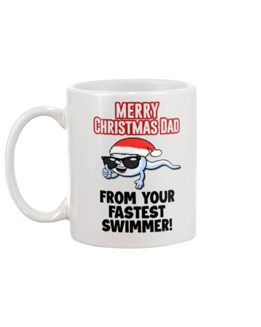 Merry Christmas dad from your fastest swimmer mug
