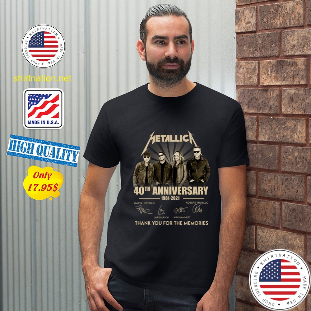 Metallica 40th anniversary 1981 2921 tank you for the memories Shirt2 1