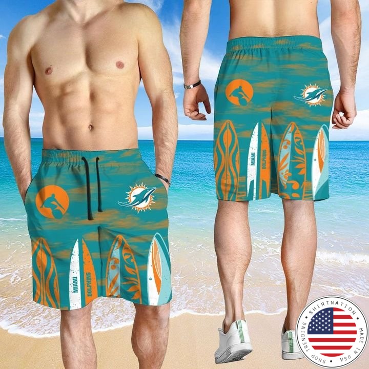 Miami Dolphins HAWAIIAN And Beach SHORT3