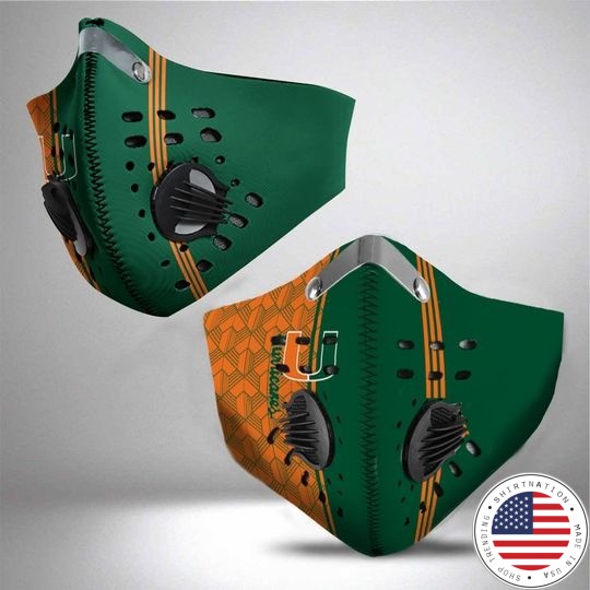 Miami Hurricanes football face mask
