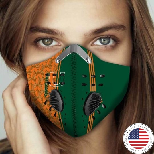 Miami Hurricanes football face mask