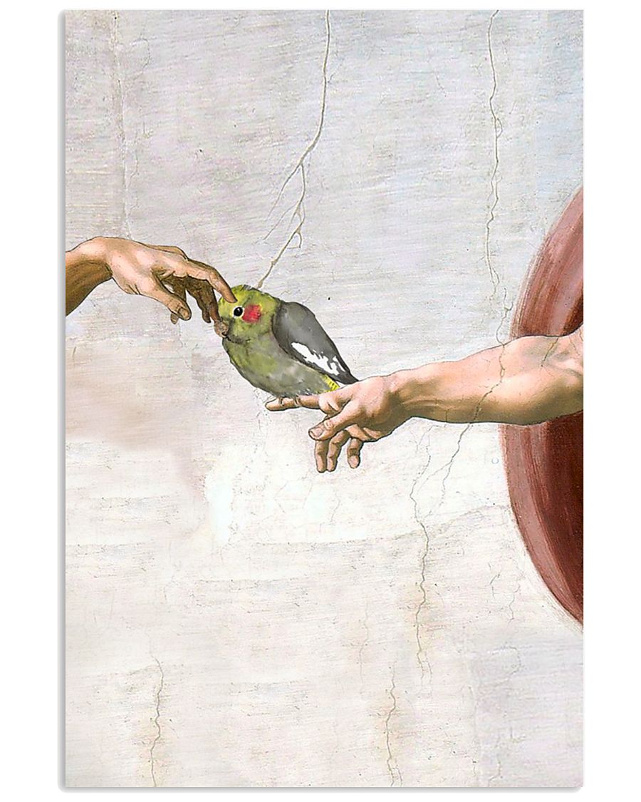Michelangelo Parrot and hand poster