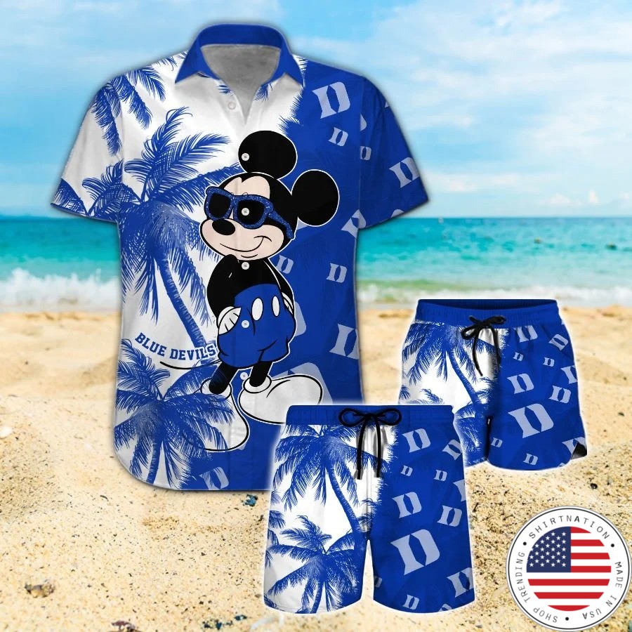 Mickey Mouse Duke Blue Devils hawaiian shirt and beach short