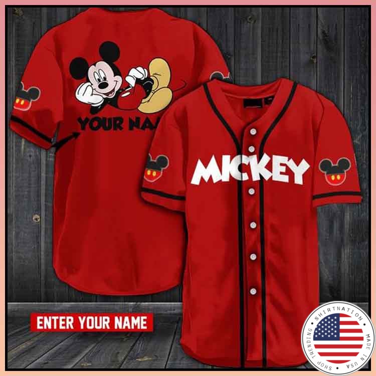 Mickey baseball Jersey custom name shirt 2