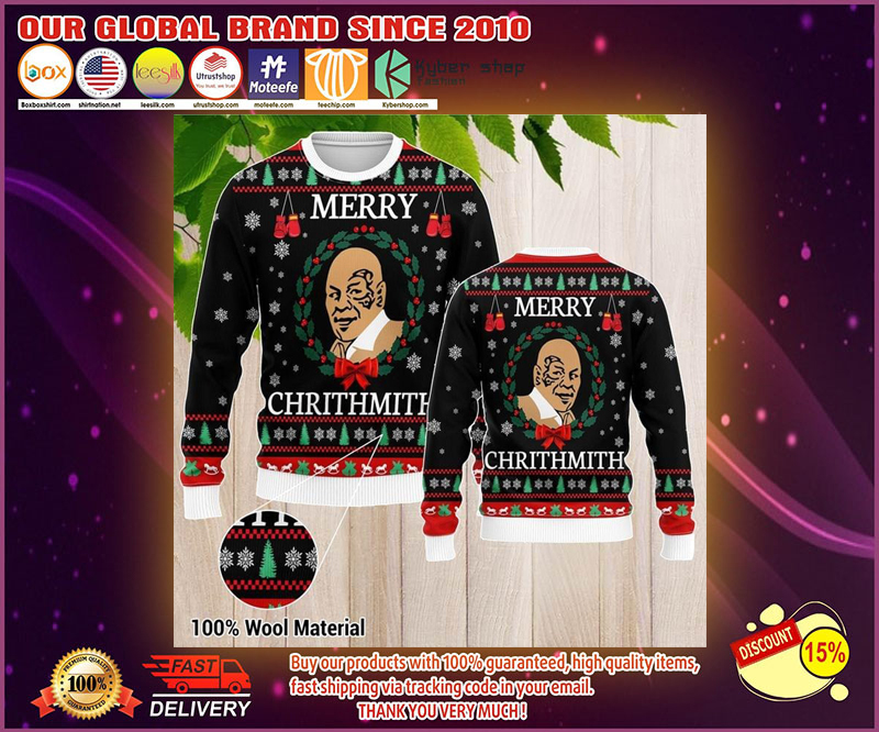 Mike Tyson merry chrithmith sweater