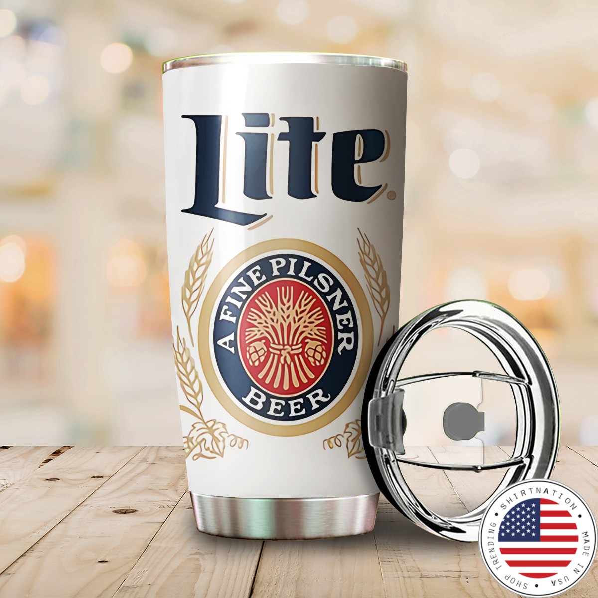 Miller Lite Beer tumbler 8