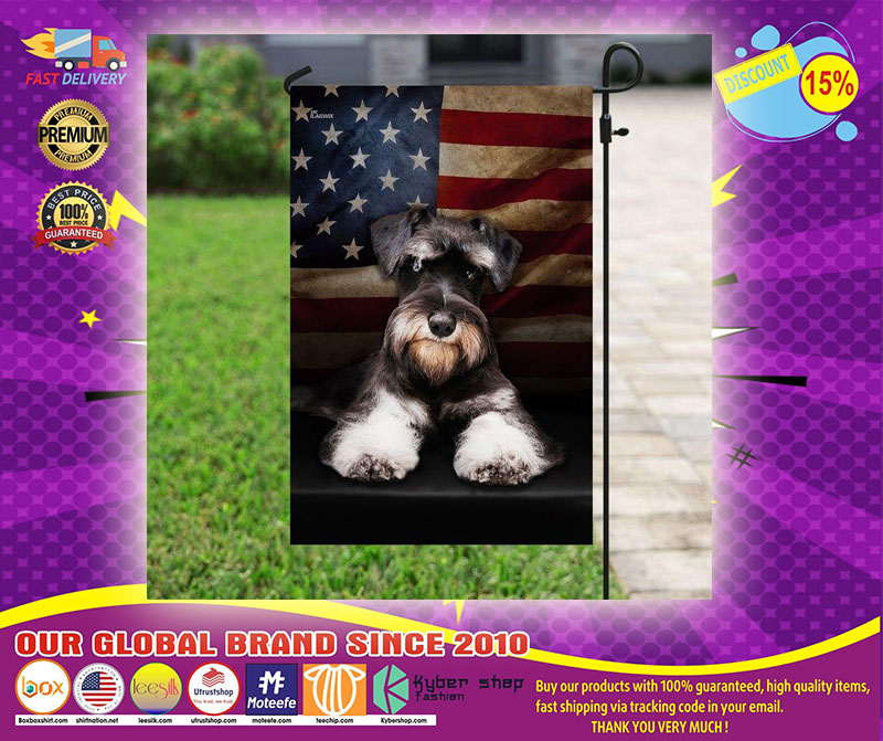 Miniature schnauzer American flag