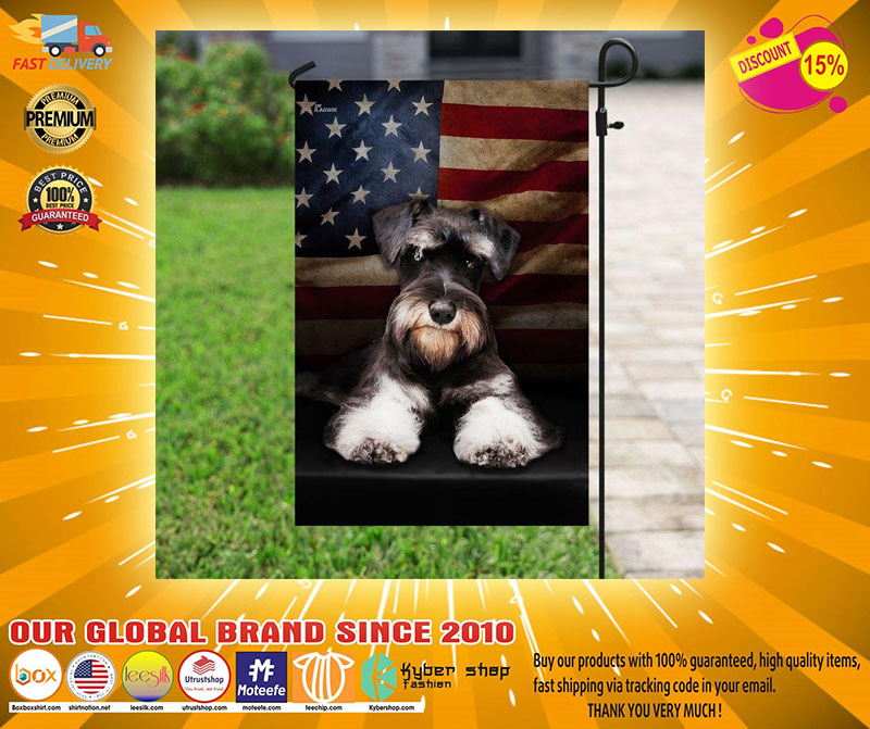 Miniature schnauzer American flag