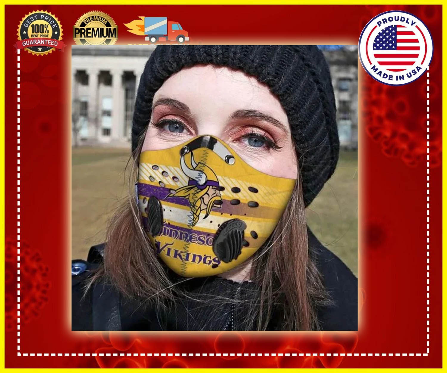 Minnesota Vikings Filter face mask