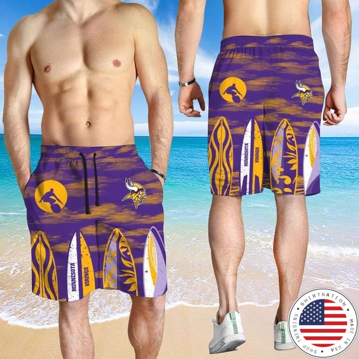 Minnesota Vikings HAWAIIAN And Beach SHORT3