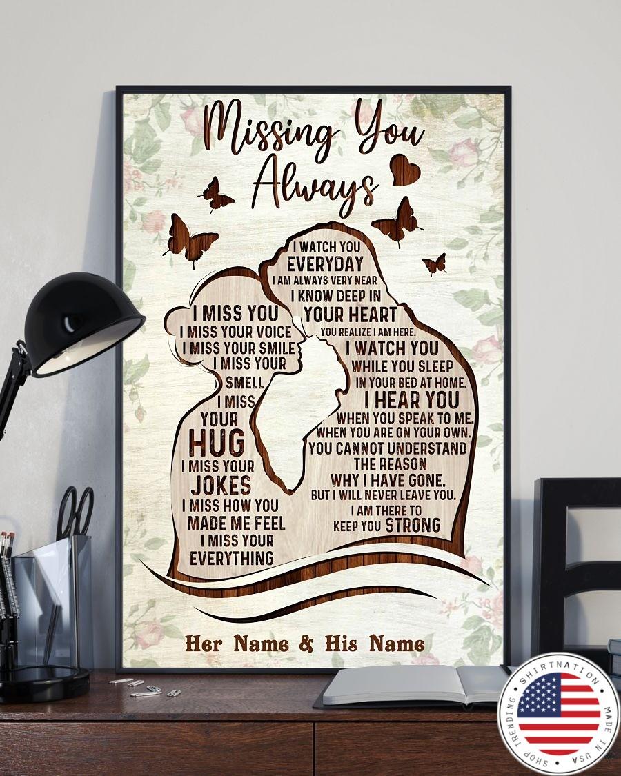 Missing you always custom name poster2