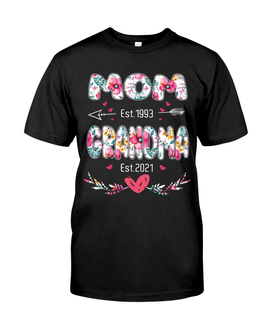 Mom est.1993 Grandma Est.2021 Shirt9