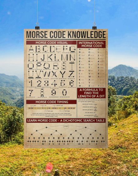 Morse code knowledge poster