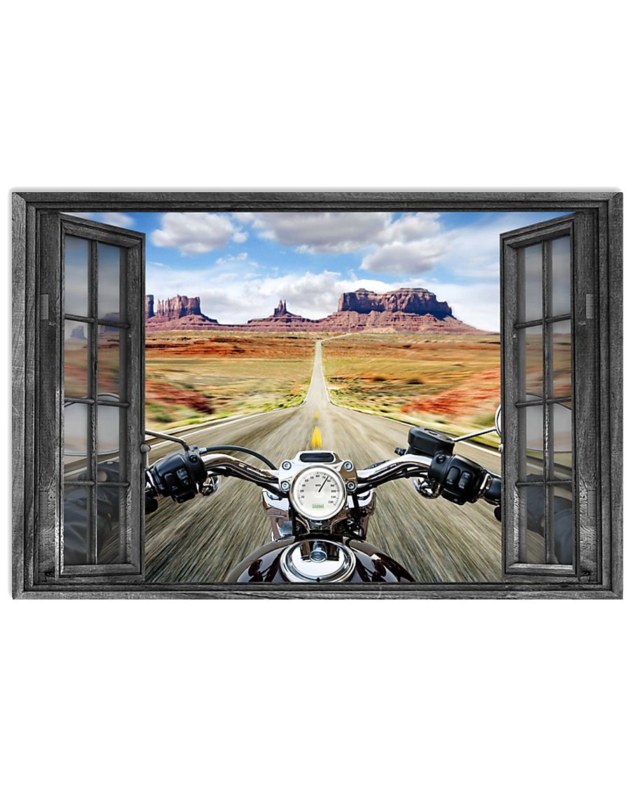 Motorcycle window poster