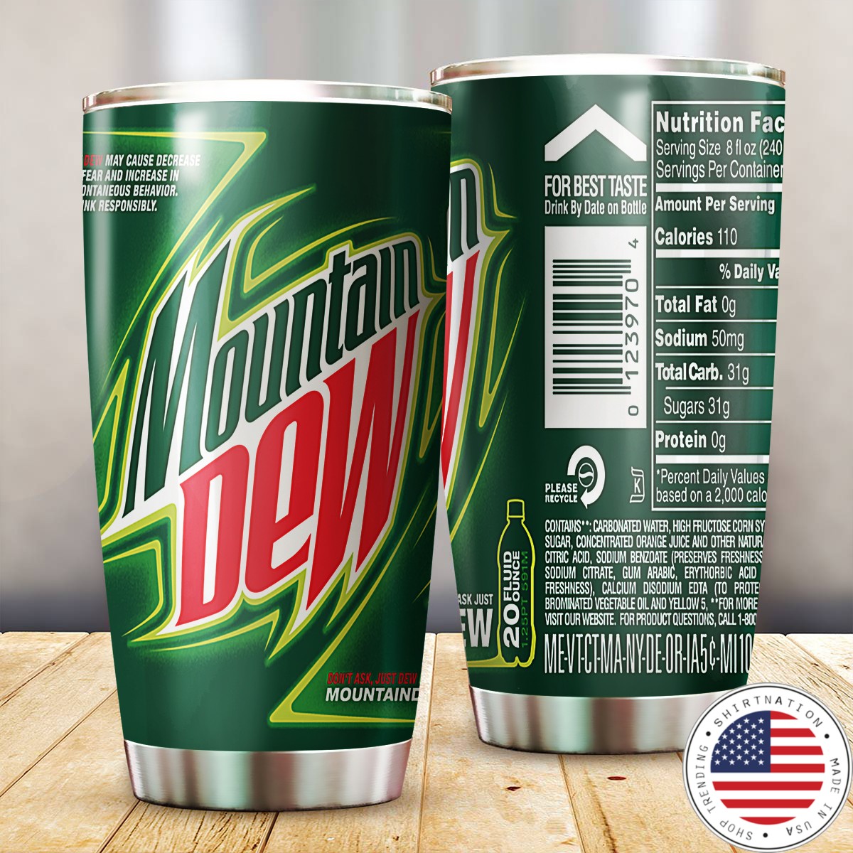 Mountain Dew tumbler as