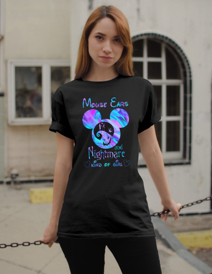 Mouse ears and nightmare kind of girl shirt