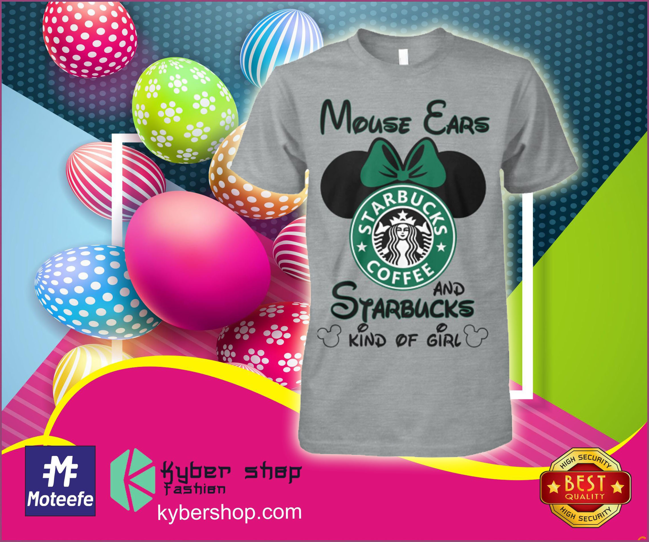 Mouse ears starbucks coffee and starbucks kind of girl shirt