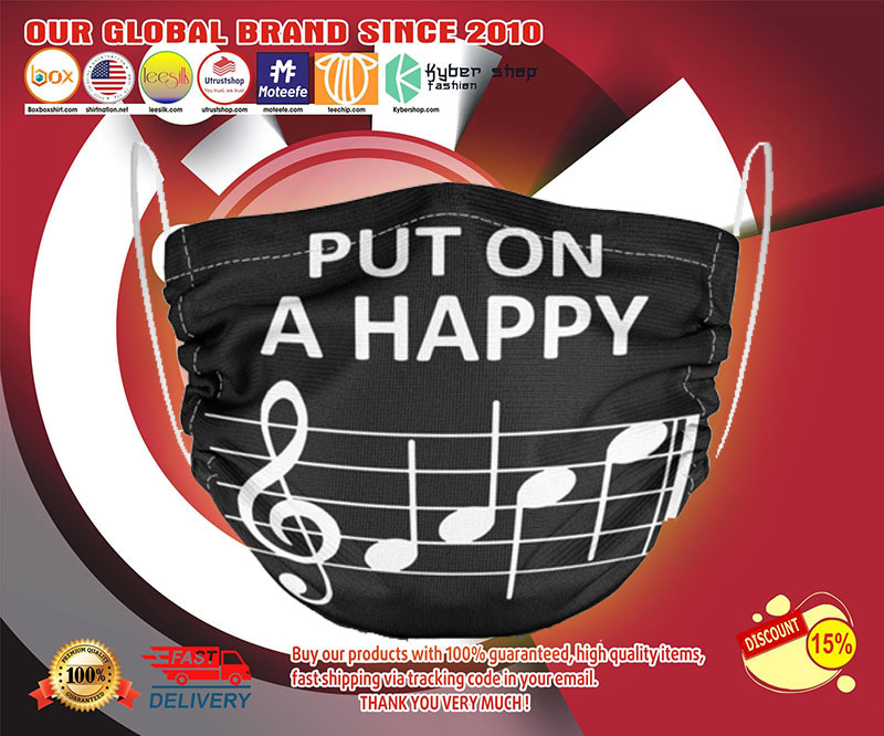 Music put on a happy face mask