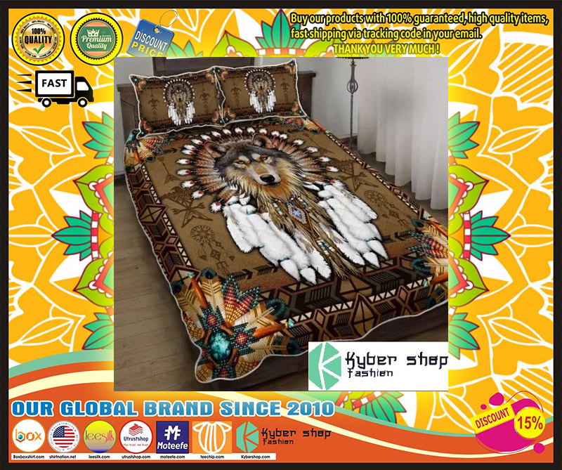 Native american wolf spirit bedding set 4 1
